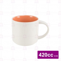 繽紛馬克杯 淺橘Φ杯口9.78.8x底8.4cm