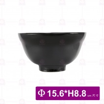 丼飯碗 黑色 Φ15.6x8.8x碗底6.2cm