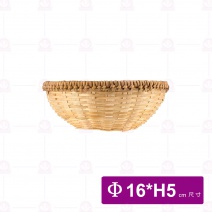 【菊川本味】竹編麵包籃(圓)16xH5cm
