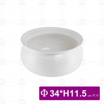 瓷土鍋 白橫紋大燉盅 34xH11.5cm