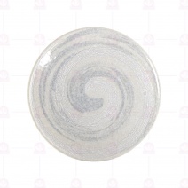 日 9吋丸皿  白灰彩