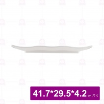 【LihTay】6022 長方盤-乳白 41.7x29.5x4.2cm