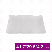 【LihTay】6022 長方盤-乳白 41.7x29.5x4.2cm