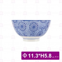 【大同磁器】CZN0028 藍花飯碗