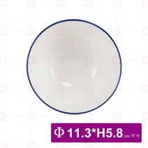 【大同磁器】CZN0030 藍色線飯碗 (120入/箱)