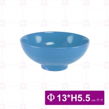 【大同磁器】色釉碗 藍色Φ13xH5.5cm
