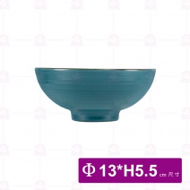【大同磁器】色釉碗 深綠藍色Φ13xH5.5cm
