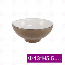 【大同磁器】色釉碗 深咖啡色Φ13xH5.5cm