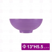 【大同磁器】色釉碗 紫色Φ13xH5.5cm