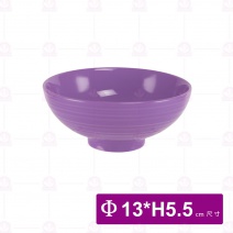 【大同磁器】色釉碗 紫色Φ13xH5.5cm