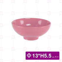【大同磁器】色釉碗 粉色Φ13xH5.5cm