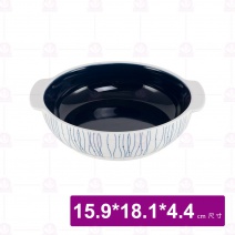 【大同磁器】FA0017圓形烤盤7吋藍雨15.9x18.1xH4.4cm