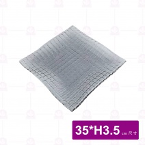 窯燒格紋方盤-黑 FL-0733-BK