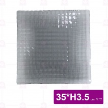 窯燒格紋方盤-黑 FL-0733-BK