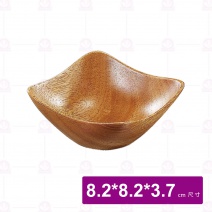 【菊川本味】桃木碟-深凹邊正方