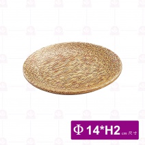 【菊川本味】棕櫚木碟-淺圓14xH2cm