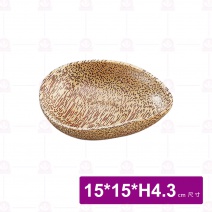 【菊川本味】棕櫚木碟-圓三角15x15xH4.3cm