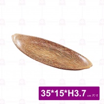 【菊川本味】棕櫚木碟-圓錐凹角35x15xH3.7cm