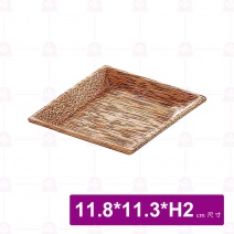 【菊川本味】棕櫚木碟-方直角斜邊11.8x11.3xH2cm
