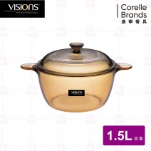 【美國康寧 CORELLE】VS15晶彩透明鍋 1.5L