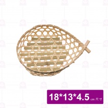 【菊川本味】雙色魚形竹編盤(青皮)