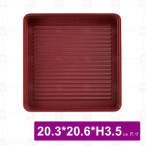 YM1723方型疊肉盤(ABS) 紅色