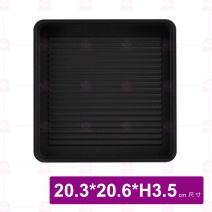 YM1723方型疊肉盤(ABS) 黑色