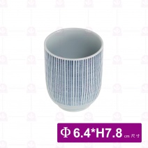 日本藍細線湯吞杯