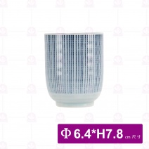 日本藍細線湯吞杯