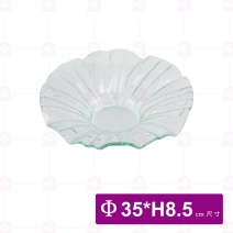 窯燒玻璃綻放花型缽 FL-0578
