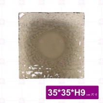 窯燒玻璃正方深盤 FL-0250-TC