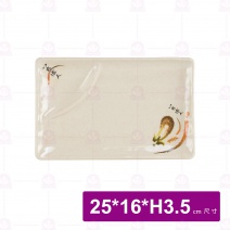 【LihTay】3210 長方燒物盤  一番花(12入/盒)