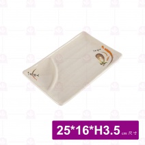 【LihTay】3210 長方燒物盤  一番花(12入/盒)