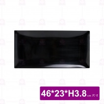 365  翹角長方盤  黑 46x23xH3.8cm