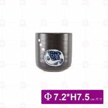 河豚2.8吋羅紋直身杯 Φ7.2xH7.5cm