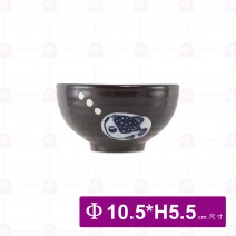 河豚 4.2吋羅紋飯碗 Φ10.5xH5.5cm