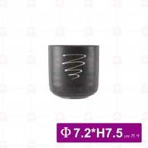 一珍白條2.8吋羅紋直身杯 Φ7.2xH7.5cm