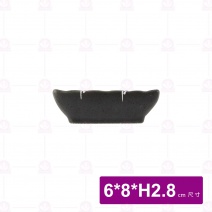 3.5吋一珍白條布紋長方醬碟 6x8xH2.8cm