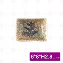 3.5吋蘆葦布紋長方醬碟 6x8xH2.8cm
