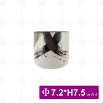 二色雜草2.8吋羅紋直身杯 Φ7.2xH7.5cm