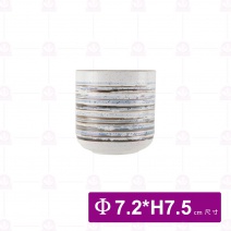 白刷毛2.8吋羅紋直身杯 Φ7.2xH7.5cm