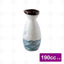 日式浪紋陶瓷清酒壺 6xH13.5cm/190ml