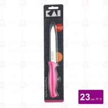 144043 繽紛色彩蔬果刀附齒-桃紅 刃長11.2cm總長23cm