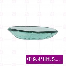 FL-0335-2-G 窯燒圓形味碟-綠 9.4xH1.5cm