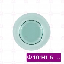 FL-0335-3-G 窯燒圓形小皿-綠 10xH1.5cm