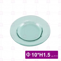 FL-0335-3-G 窯燒圓形小皿-綠 10xH1.5cm