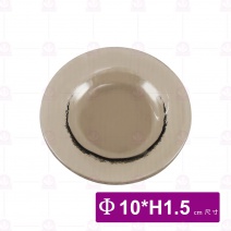 FL-0335-3-C 窯燒圓形小皿-咖 10xH1.5cm