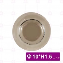 FL-0335-3-C 窯燒圓形小皿-咖 10xH1.5cm