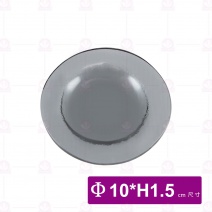 FL-0335-3-BK 窯燒圓形小皿-黑 10xH1.5cm