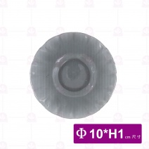 FL-0735-BK 窯燒海浪圓皿-黑 10xH1cm